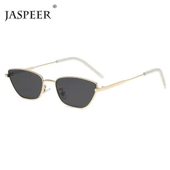 JASPEER Steampunk, Óculos estilo Olho de Gato Mulheres Retro Metal Punk Homens Óculos de sol UV400 Condução de Óculos de Sol Pequeno Óculos Vintage