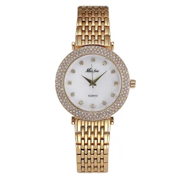 Marca De Luxo Da Moda Casual Senhoras Relógio De Mulher Quartz Diamante Genebra Senhora Pulseira, Relógios De Pulso Para As Mulheres