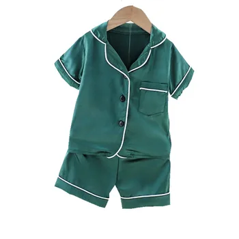 Meninos Conjuntos de Pijamas de Verão, as Crianças de Moda Casacos de Algodão+Shorts 2pcs de Dormir, usar Roupas roupas Para Bebê Meninas da Criança Cartoon