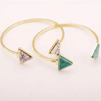 Novo fashionMarbling triângulo de abertura bracelete Para as Mulheres garota Acessórios, jóias por atacado
